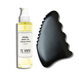 Aroma Body Oil Eucalyptus + Biansten vågig scraper