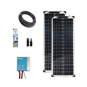 2 x 60W Lång Solcellspaket Flex ETFE MPPT Båt