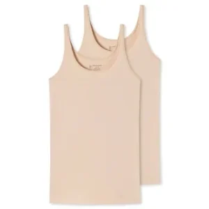 Schiesser 2P 95-5 Organic Tank Top Beige bomull 50 Dam