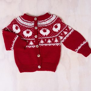 Stickad kofta Lammet – garnpaket i Bluum Pure Eco Baby Wool