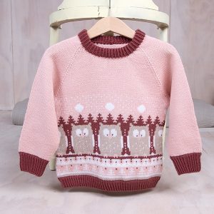 Stickad tröja Ugglor i månsken – garnpaket i Bluum Soft Merino Ull