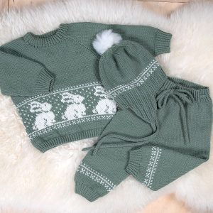 Stickat set Kanin – garnpaket i Bluum Pure Eco Baby Wool