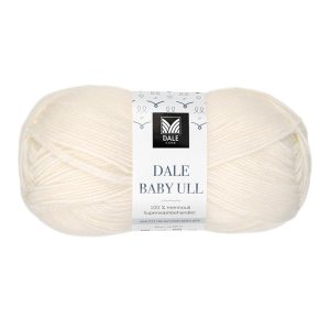 Garn BabyUll Ubleket hvit 0020