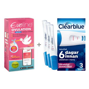 Eveline Smart Fertilitetssystem och Clearblue Ultratidigt Avancerat Graviditetstest 3 st