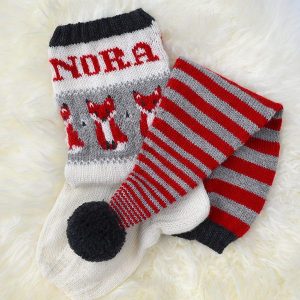 Stickad Tomteluva och Julstrumpa Rävar – garnpaket i Bluum Pure Eco Baby Wool