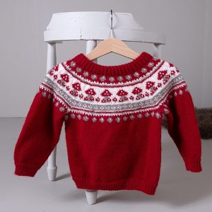 Stickad tröja Svamp i rundstickning – garnpaket i Bluum Pure Eco Baby Wool