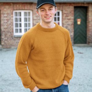 Stickad tröja Ultimat till män – garnpaket i Bluum Soft Merino Ull