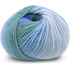 Soft Merino Ull Blå-print 3044