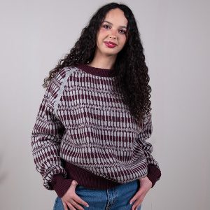 Stickad tröja Lärka till dam – garnpaket i Bluum Pure Eco Baby Wool