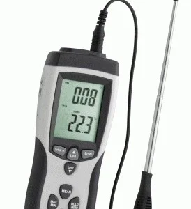Varmtrådsanemometer för mätning av luftflöde och temperatur