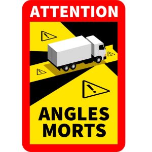 Varningsdekal Döda Vinkeln / Angles Morts 3-Pack