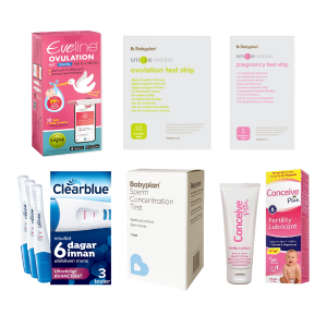 Eveline Smart Fertilitetssystem, Smile Reader, Clearblue Ultratidigt Avancerat 3-pack, Babyplan Spermatest & Conceive Plus 75ml – Komplett Fertilitetskit